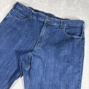 Duluth Trading 40 GRIT Mens Jeans Blue 42X34 Standard Fit Denim Work Wear